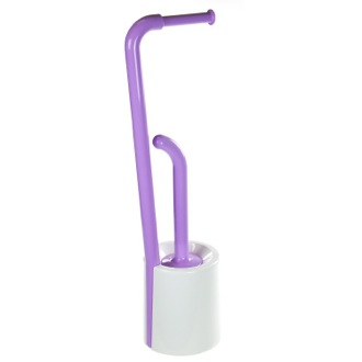 Bathroom Butler White and Lilac Bathroom Butler in Thermoplastic Resins Gedy 7032-49